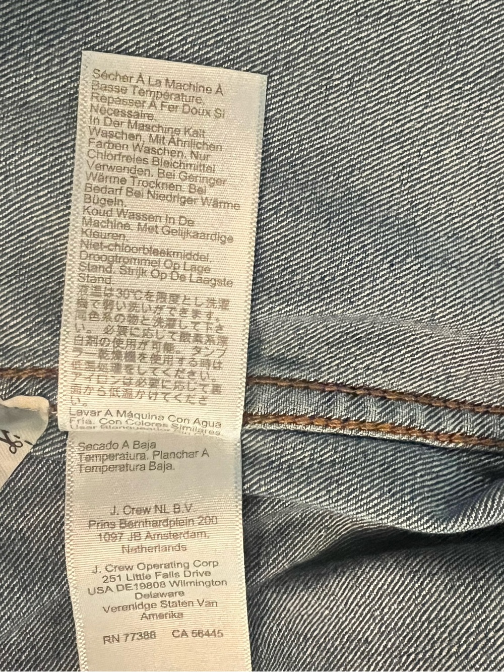 Crewcuts J.Crew Girls Classic Blue Denim Jacket Size 12 - Picture 8 of 8